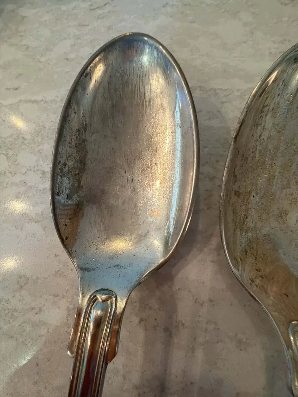 Vintage Sheffield Silver Co. Silverplate Serving Spoons - Set of 2